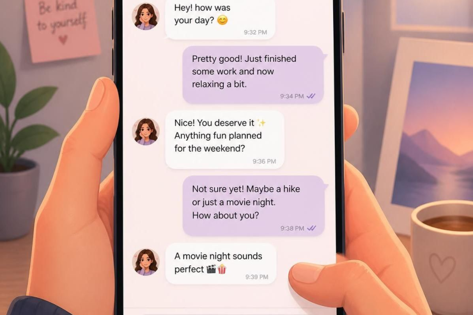 free text chatting with a girl